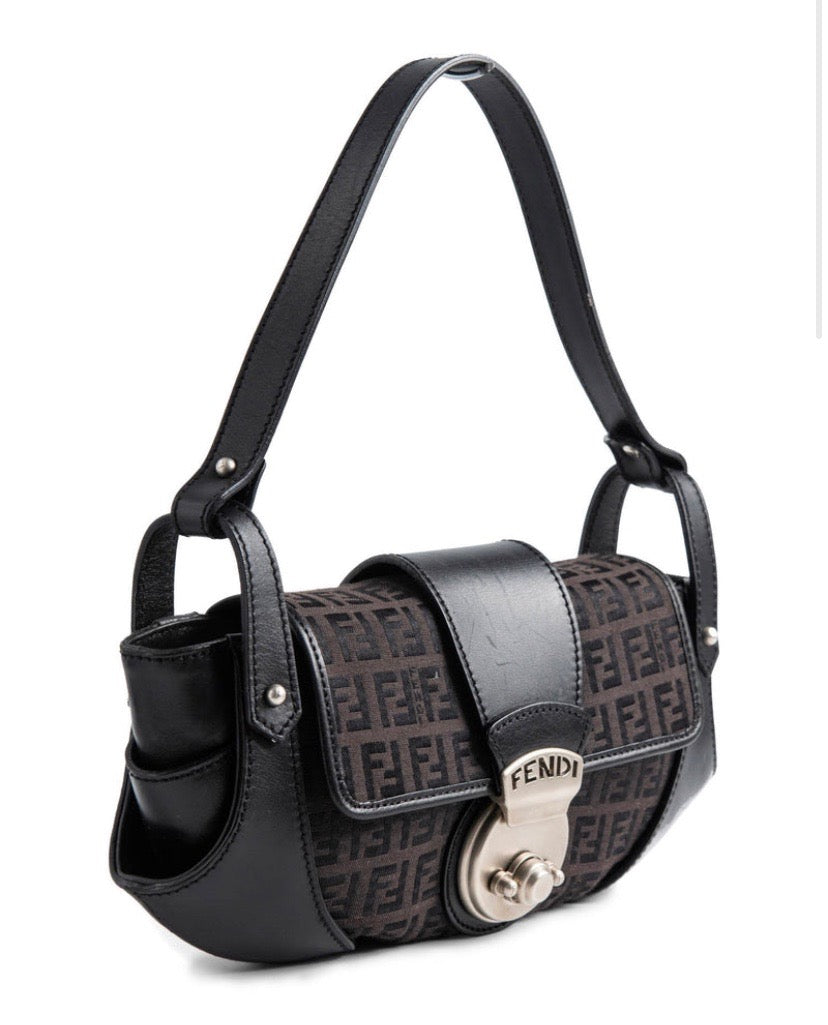 Fendi FF Zucchino Compliation Shoulder BAG