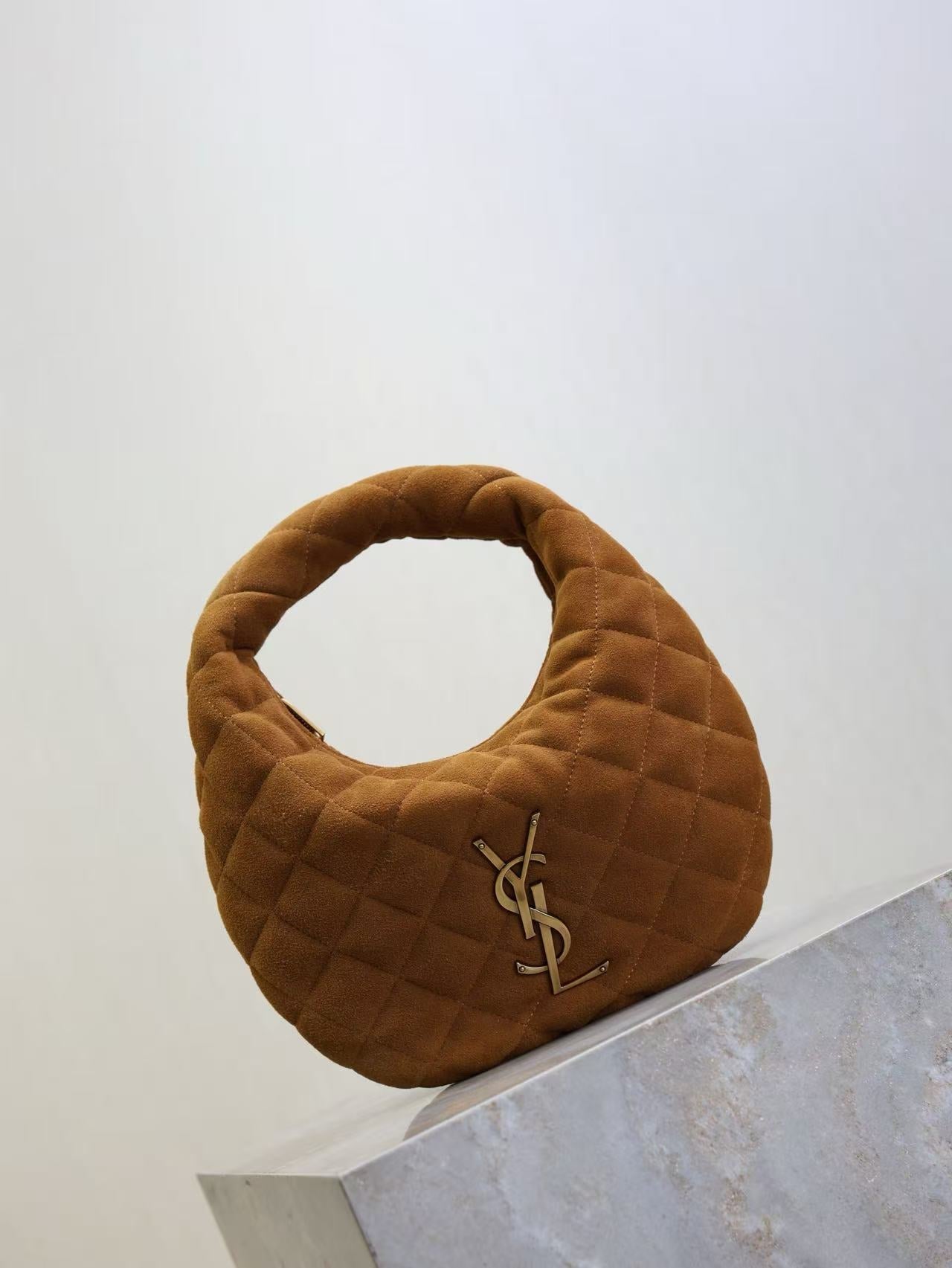 YSL Icarino Icare Mini Bag Brown Suede