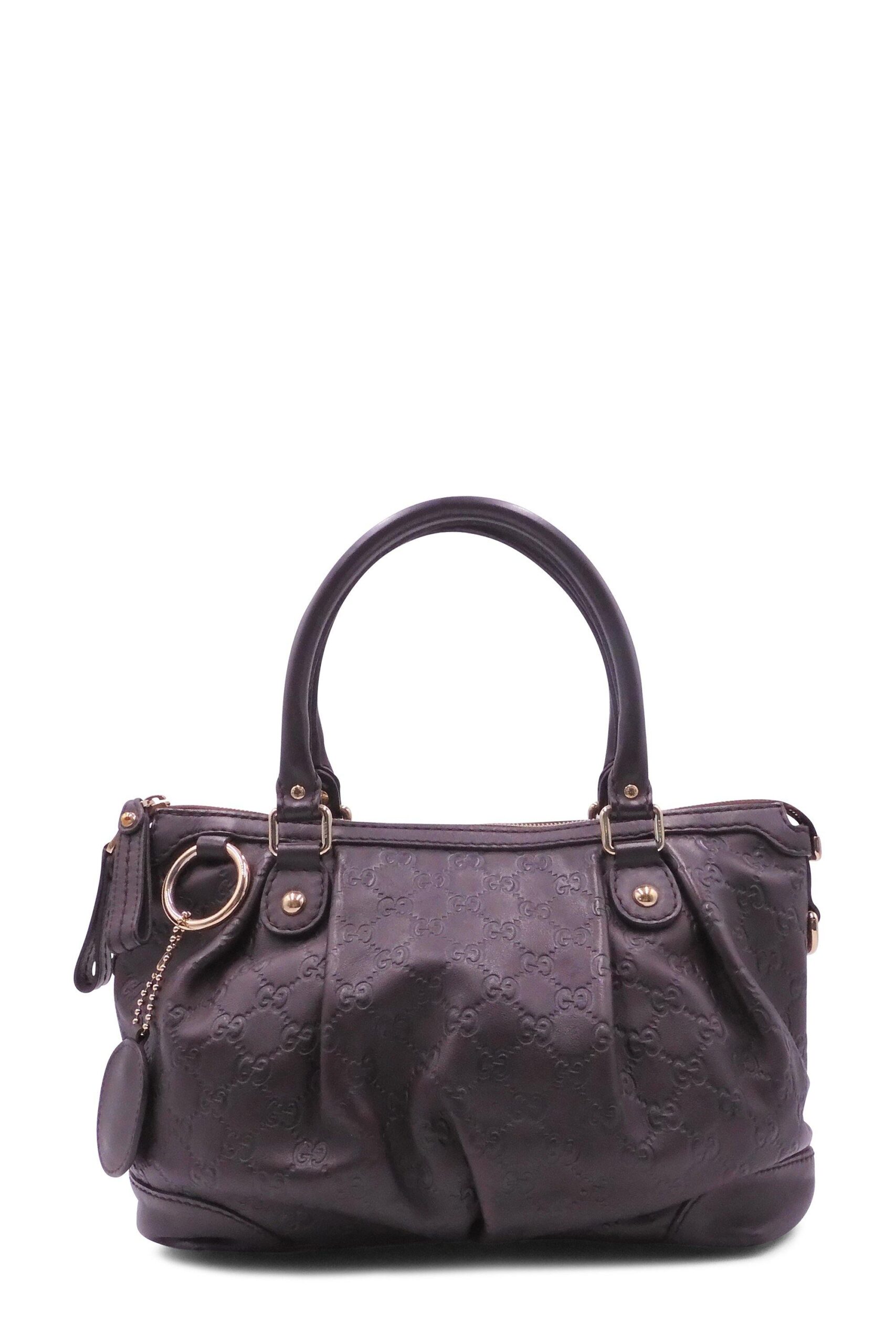 Signature Sukey Top Handle Bag Dark Brown