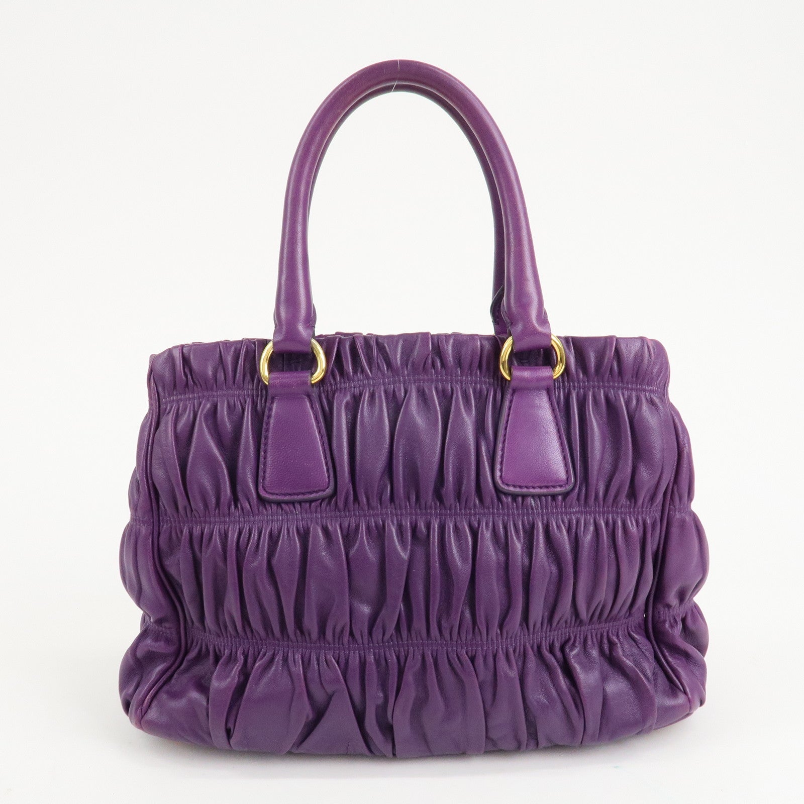 Prada handbag gold – front view