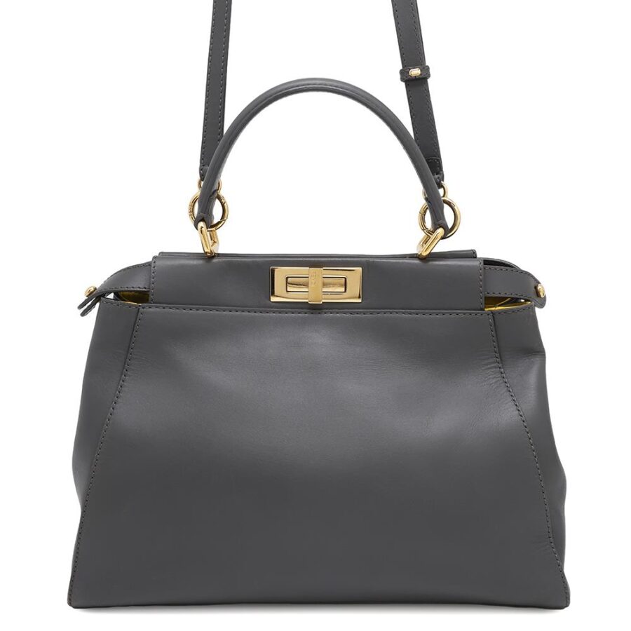 FENDI Peekaboo 2wayBag Gray8BN226 Leather Size regular | Studio Nafay