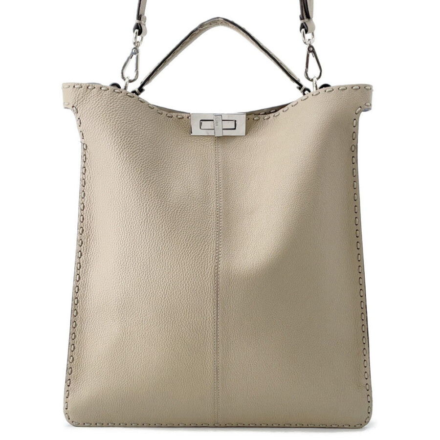 FENDI Peekaboo I See You 2-Way Tote Bag Beige7VA528 Leather | Studio Nafay