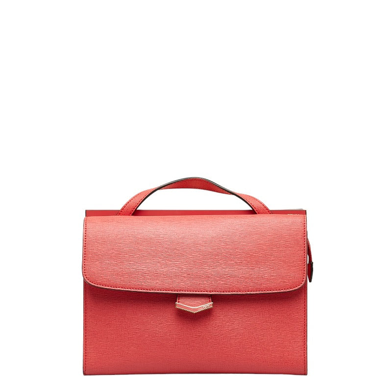 Fendi Top Handle Handbag Crossbody Bag Leather Pink Ladies