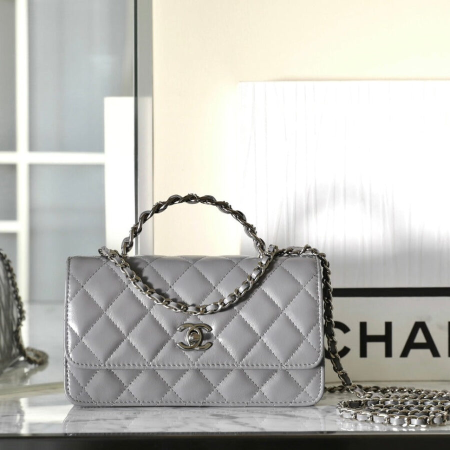 Louis Vuitton handbag grey – front view