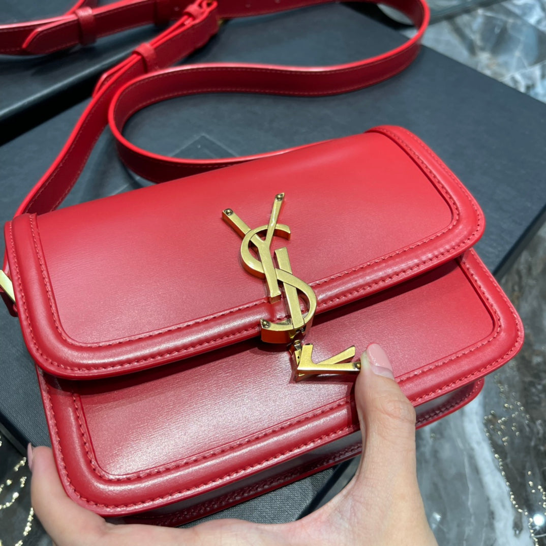 Solferino Small 19 RED Calfskin GOLD Hardware