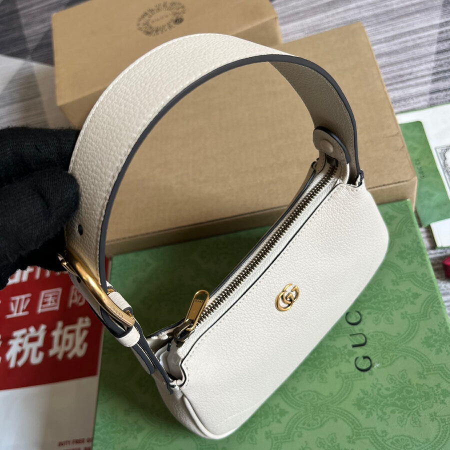APHRODITE MINI 21 SHOULDER BAG IN WHITE CALFSKIN | Studio Nafay