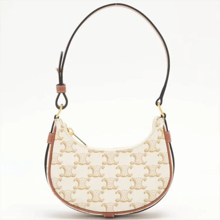 Celine Ava Mini Shoulder Bag, Triomphe Canvas and Calfskin | Studio Nafay