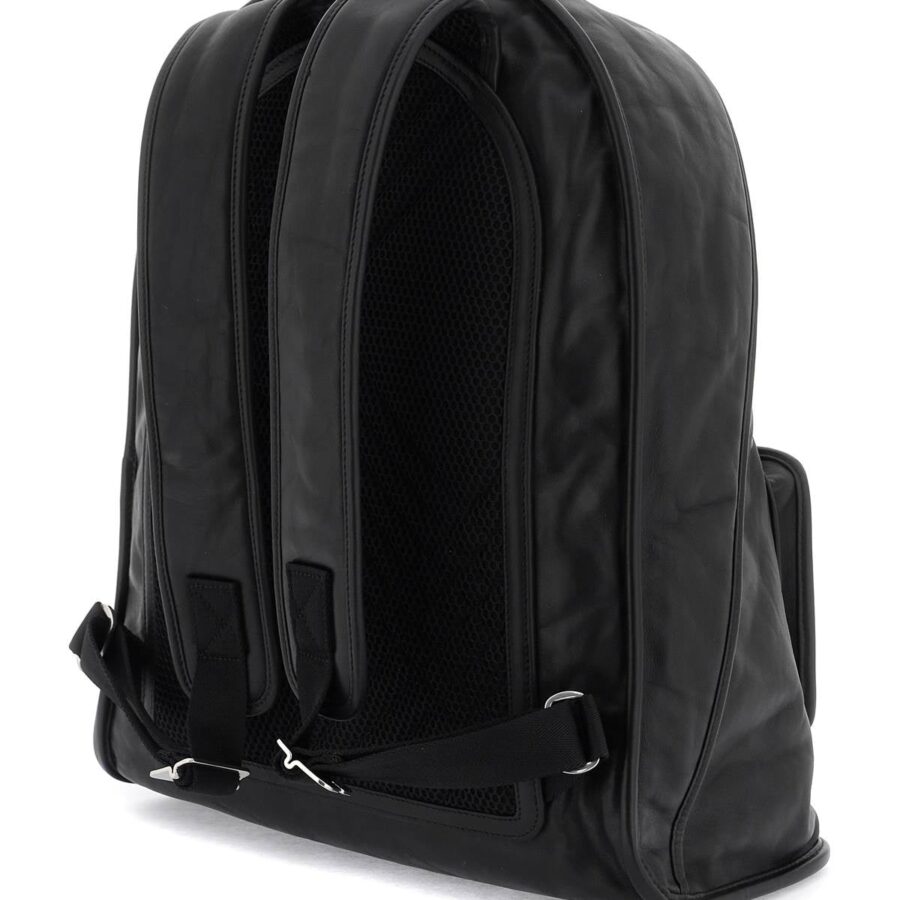 Burberry 'Crinkled Leather Shield Backpack Men | Studio Nafay