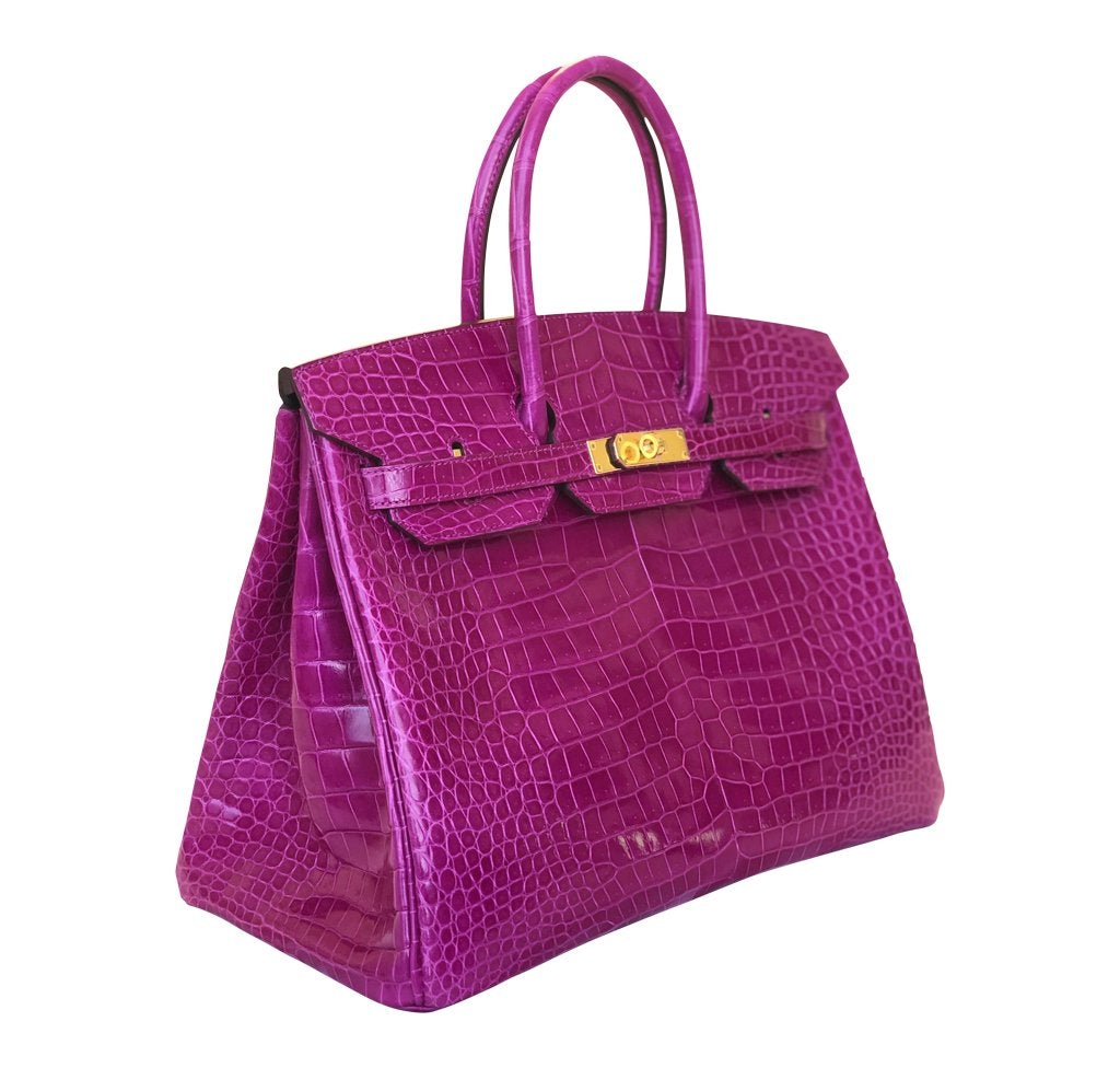 Hermes handbag rose – front view