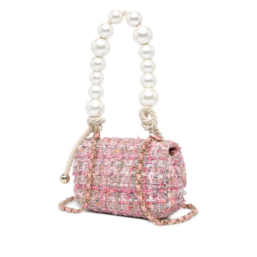 Chanel Top Handle pink bag – front view