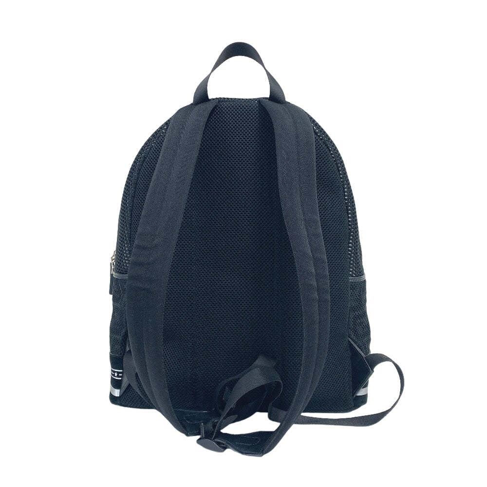 Fendi Backpack Polyester, Leather Black Mesh Zucca Mens(unisex)