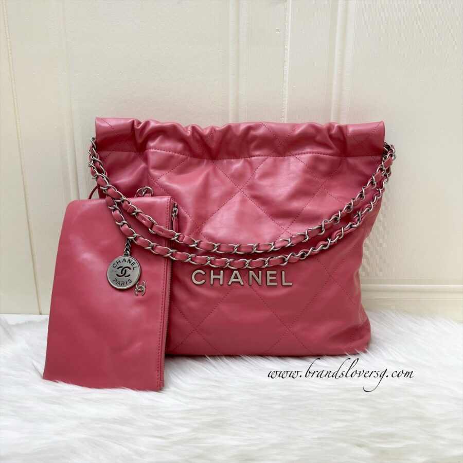Chanel Hobo pink bag – front view