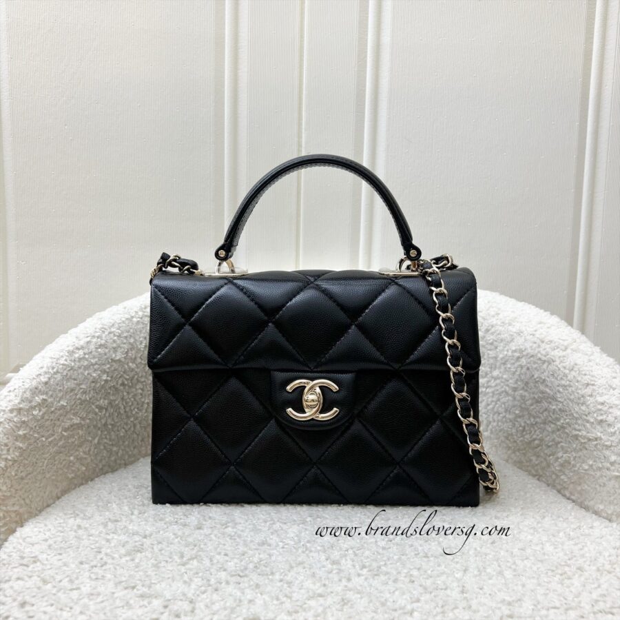 Chanel Kelly black bag – front view