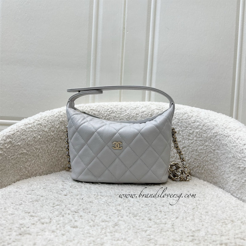 Chanel Clutch grey bag – front view